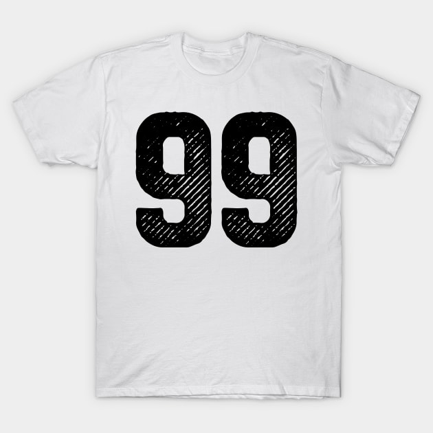 Ninety Nine 99 T-Shirt by colorsplash